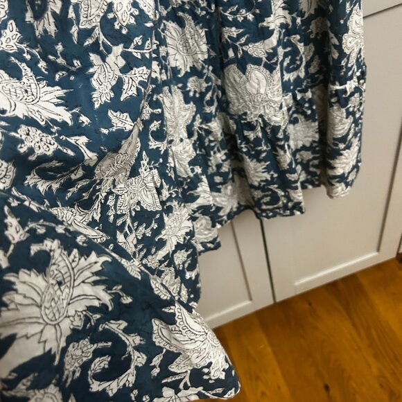 Indian Blockprint Cotton Boho Midi dress - Picture 5 of 6